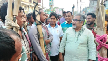 ময়মনসিংহে ‘কৃষি শ্রমিকের হাট’-এ বিএনপি নেতা এমরান সালেহ প্রিন্স