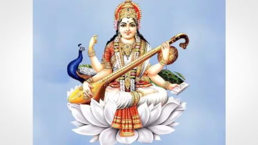 শ্বেতশুভ্রবসনা বিদ্যার দেবী সরস্বতীর পূজা আজ