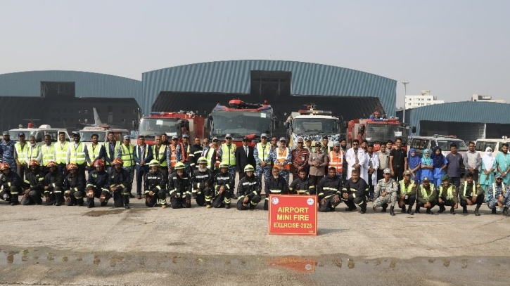 শাহজালাল বিমানবন্দরে মিনি ফায়ার এক্সারসাইজ-২০২৫ সফলভাবে সম্পন্ন