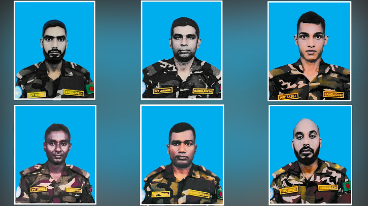 সুদানে নিহত ৬ ও আহত ৮ বাংলাদেশি শান্তিরক্ষীর পরিচয় প্রকাশ