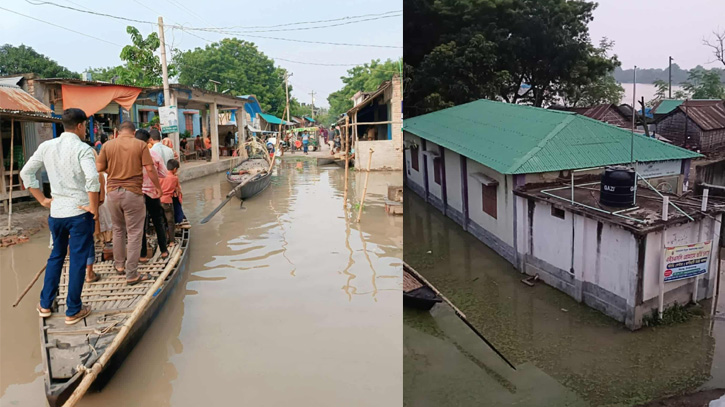 চাঁপাইনবাবগঞ্জে নিম্নাঞ্চল প্লাবিত, পানিবন্দী পরিবারে বন্ধ পাঠদান চাঁপাইনবাবগঞ্জে নিম্নাঞ্চল প্লাবিত, পানিবন্দী পরিবারে বন্ধ পাঠদান