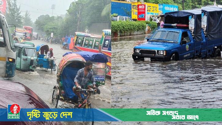 ভারী বৃষ্টিপাতে মিরপুরে জলাবদ্ধতা, যান চলাচল ব্যাহত