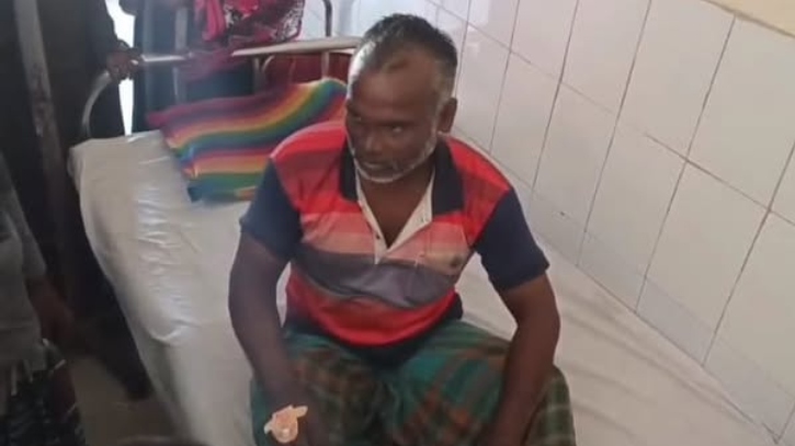 পাংশায় ছোবল খেয়ে জীবিত রাসেল ভাইপার নিয়ে হাসপাতালে কৃষক