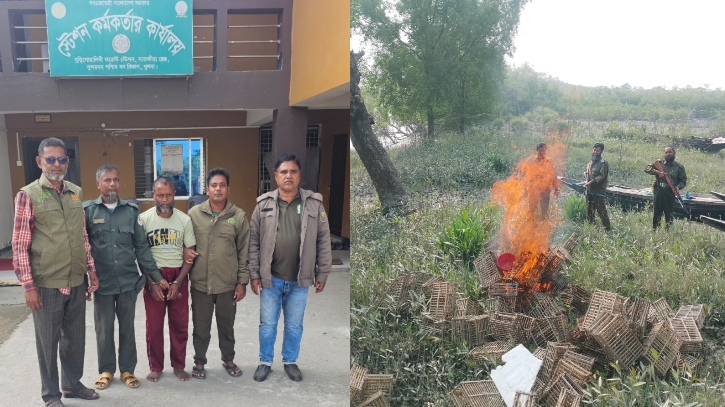 সুন্দরবনের অভয়ারণ্য এলাকায় মাছ ধরার অভিযোগে পৃথক অভিযানে ১ জেলে আটক