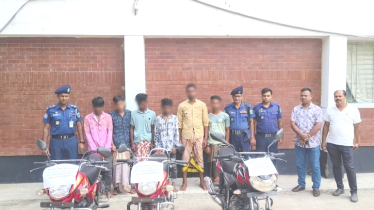 চোর চক্রের ৬ সদস্য গ্রেফতার, ৩ চোরাই মোটরসাইকেল উদ্ধার
