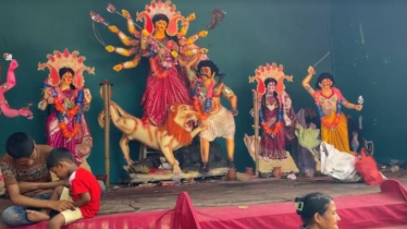 রংপুরে জমি নিয়ে বিরোধ, প্রতিমা বিসর্জন হয়নি এখনও