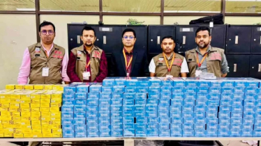 শারজাহ থেকে শাহজালালে এলো বিপুল বিদেশি সিগারেট, জব্দ করলো কাস্টমস