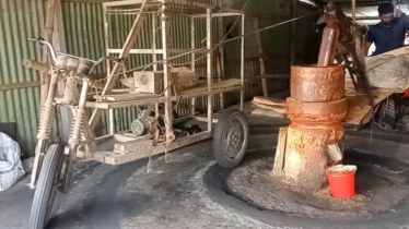 গরু কিংবা মহিষ নয়, তেলের ঘানি টানছে অটোরিকশা!