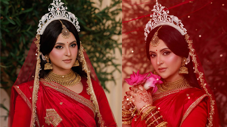 বধূ বেশে পরী মনি, নেটদুনিয়ায় ছড়ালেন মুগ্ধতা