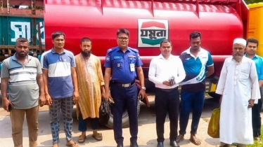 ৭ হাজার লিটার পেট্রোলসহ তেলবাহী ট্যাংকার জব্দ, চালক আটক