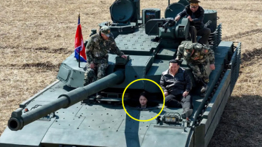 যুদ্ধের ট্যাংক চালাচ্ছেন কিম জং উনের মেয়ে, সাহসী দৃশ্যে তোলপাড়