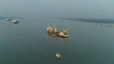 পশুর নদীতে ১২০০ টন কয়লাবাহী কার্গো জাহাজডুবি
